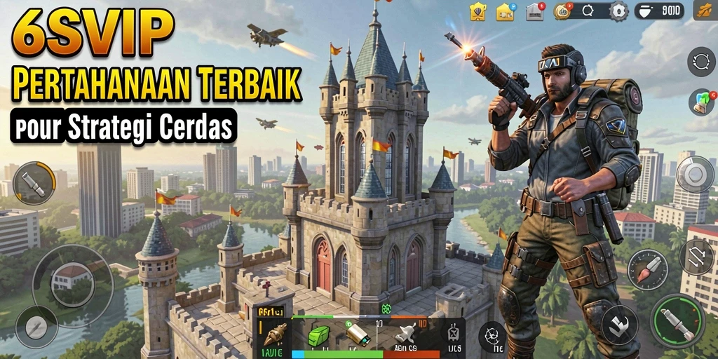Tampilan menakjubkan dari gameplay Tower Defense di 6SVIP.