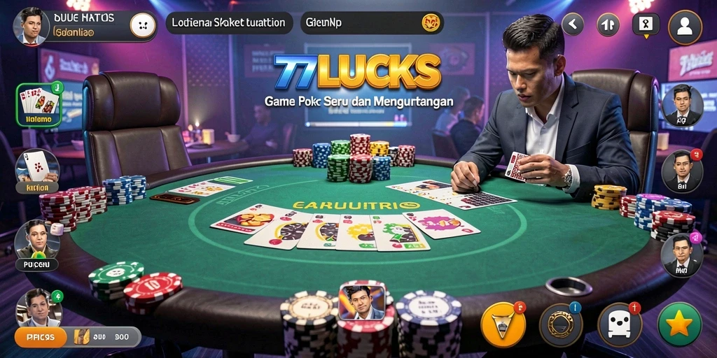 Tangkapan layar gameplay Poker yang mengasyikkan dan interaktif.