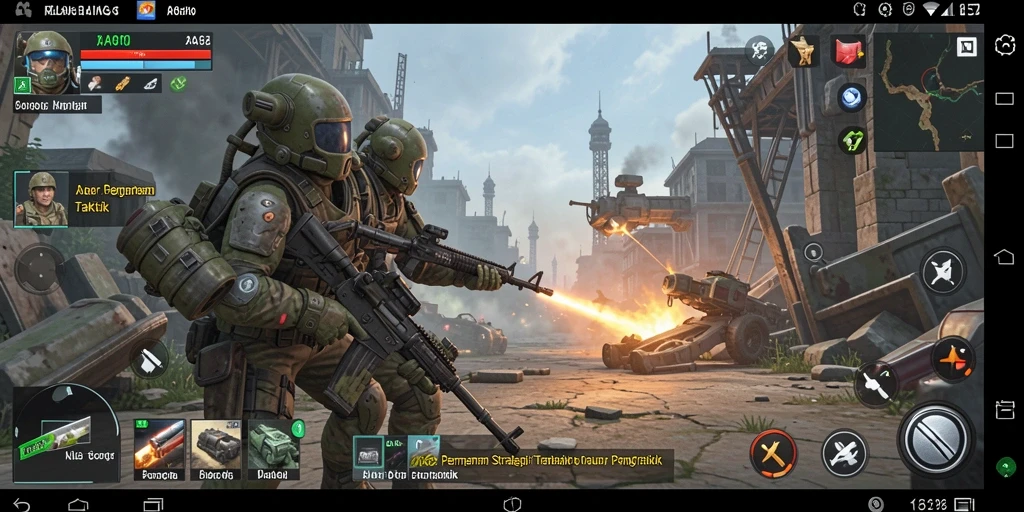 Gameplay seru dan mendebarkan dalam AA62 dengan aksi strategi.