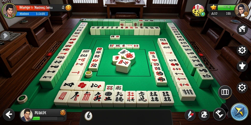 Tampilan gameplay seru dalam API77 dengan desain tile Mahjong.