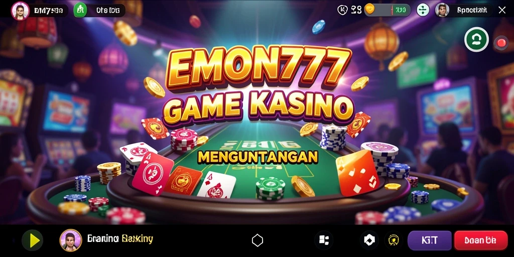 Screenshot gameplay EMON777 menampilkan aksi seru permainan Kasino.