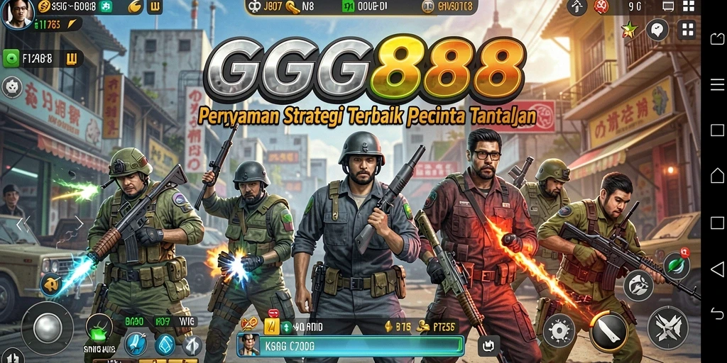 Screenshot gameplay GGG888 menampilkan pertarungan strategi yang intens.