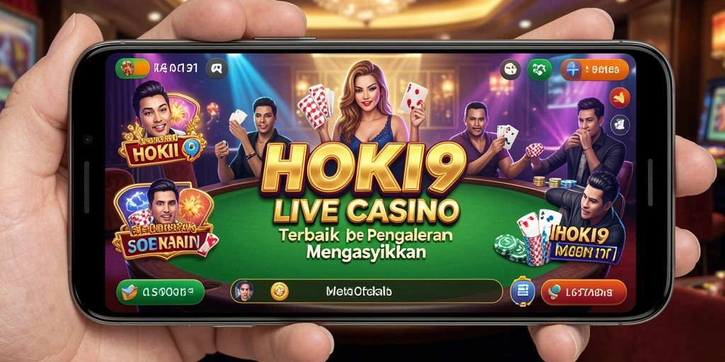 Tampilan gameplay HOKI9 yang mendebarkan dengan dealer langsung.