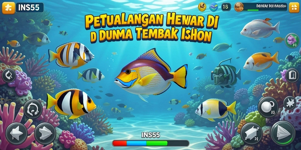 Gameplay seru dari INS55 saat menembak ikan di lautan.