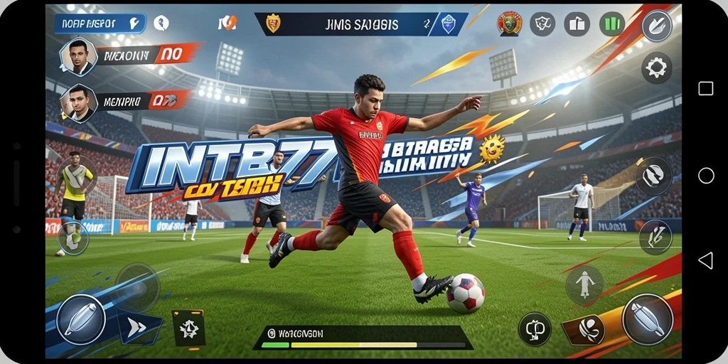 Screenshot INTER77 menampilkan aksi mendebarkan dalam permainan olahraga.