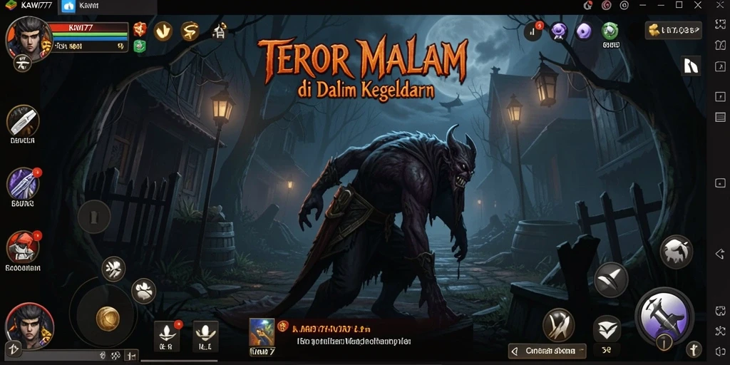 Tangkapan layar gameplay KAWI777 yang menakutkan dan mencekam.