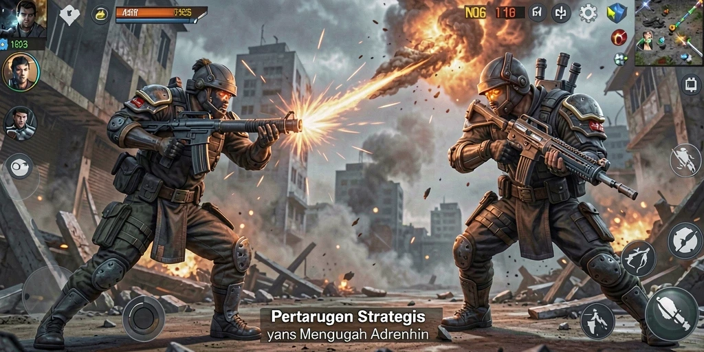 Tangkapan layar gameplay N06 yang menarik dan strategis.