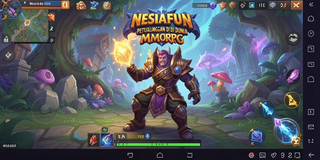 Gambaran menarik dari gameplay <strong>NESIAFUN</strong> dalam pertempuran MMORPG.