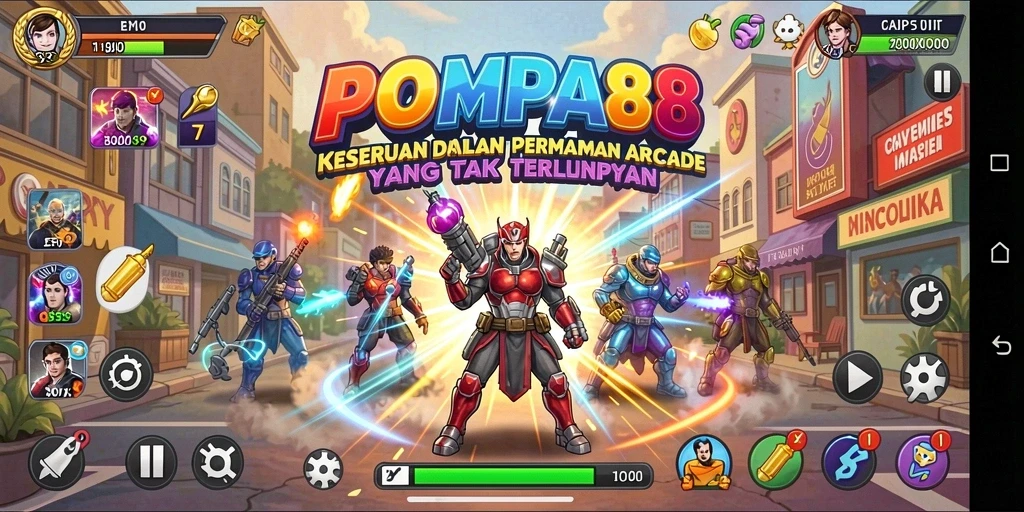 Tampilan gameplay menyenangkan dari POMPA88 yang penuh tantangan.