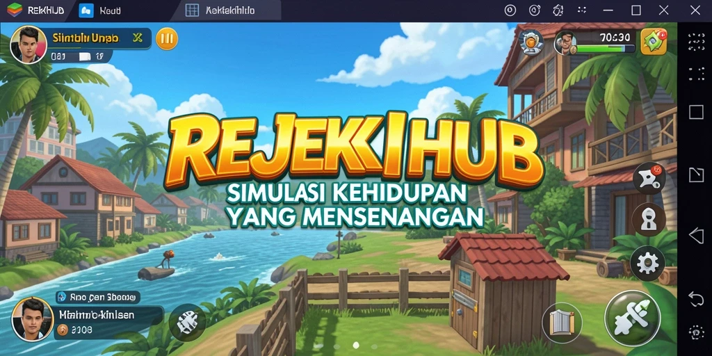 Tampilan gameplay menarik dari REJEKIHUB dengan kegiatan sehari-hari.