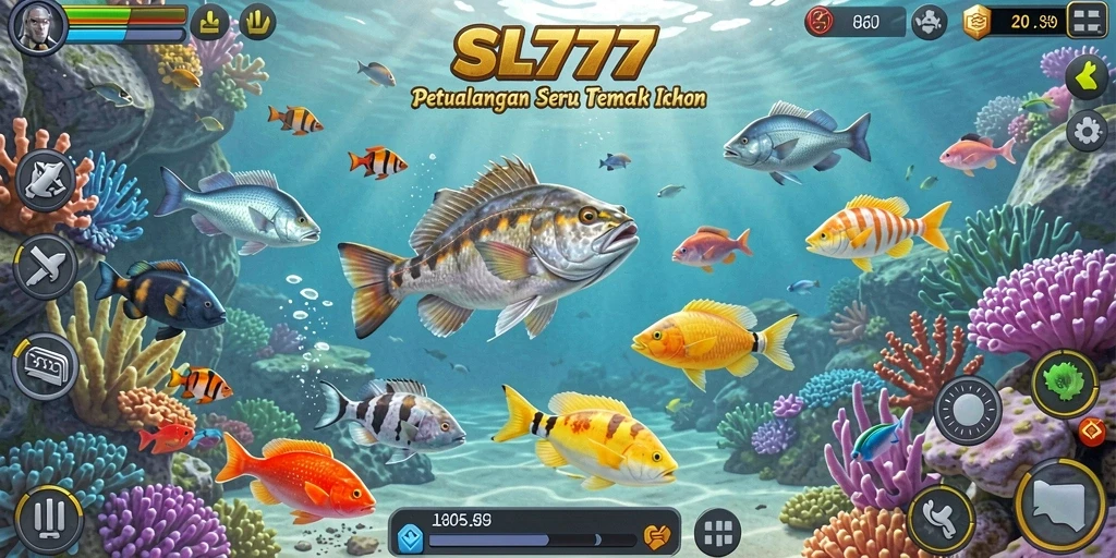 Tangkapan layar gameplay Tembak Ikan yang mendebarkan.