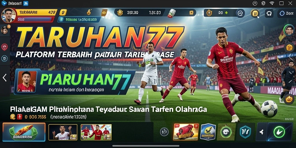 Tampilan antarmuka TARUHAN77 yang modern dan interaktif.
