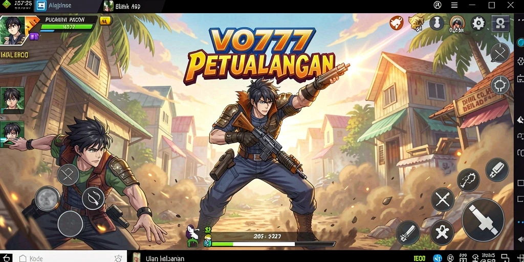 Tampilan screenshot utama VO777 menampilkan aksi pertarungan Anime yang seru.