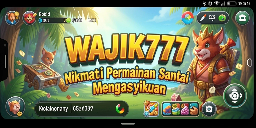 Screenshot gameplay WAJIK777 dengan aksi menarik dan simbol cerah.